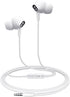 Wired Earbuds with Microphone – Noise Isolating Stereo Bass In-Ear Headphones for Smartphones, Tablets, iPads - White