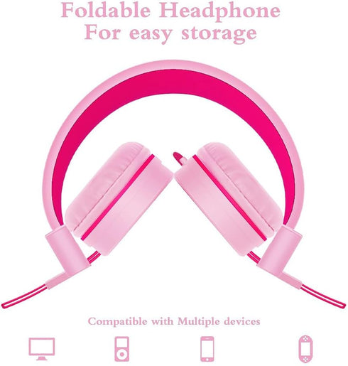 ELECDER i37 Kids Headphones - Children Girls Boys Teens Foldable Adjustable On Ear Headphones 3.5mm Jack Compatible