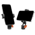 K&F Concept Metal Phone Tripod Mount, Universal Smartphone Stand with 2 Cold Shoe Mount, Adjustable Cellphone Holder