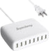 USB Charger Station, SUPERDANNY 8-Port Desktop Charging Station for Multiple Devices, Compatible with iPhone