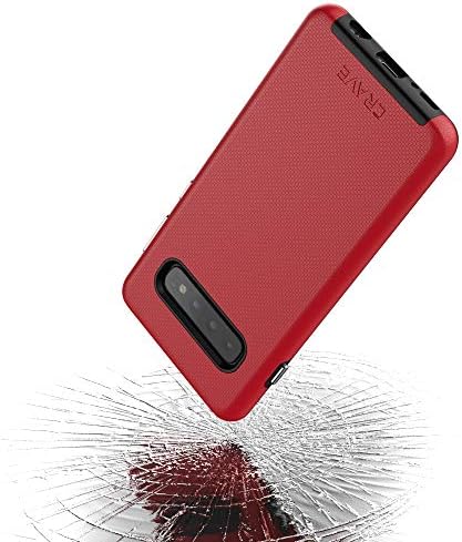 Crave Dual Guard Red Galaxy S10 Case - Shockproof, Dual Layer Protection for Samsung S10