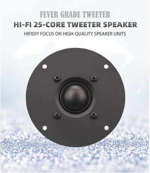 HIFIDIY LIVE 2PCS 4 inch 25-core 8OHM 30W B1-100 HiFi Tweeter Speaker Unit Black Silk Membrane Home Film Treble