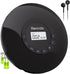 Hernido Portable CD Player with Headphone, Rechargeable CD Player for car, Compact CD