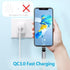 USB C Magnetic Adapter, 540 Degree Rotation 3 in 1 QC 3.0 Fast Charging Max Support 3A, Grey