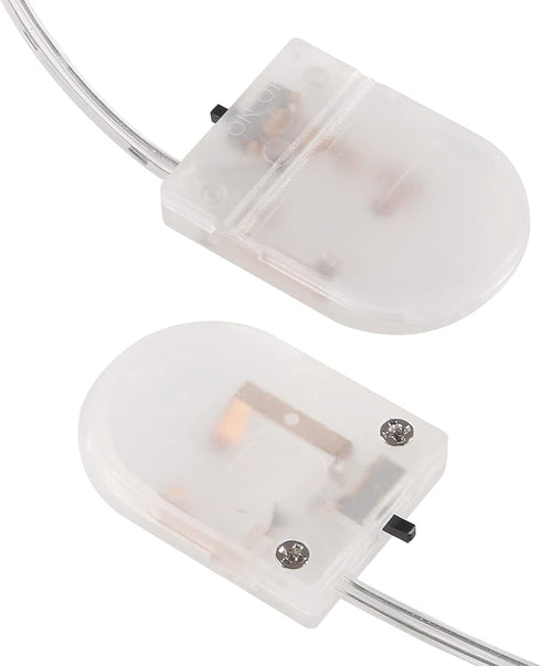 5pcs Button Battery Holder with Switch for CR2032 Coin Cell Battery, Storage Boxes with Wires (Clear)
