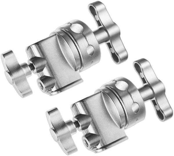 Selens 2 Piece Heavy Duty Swivel Light Stand Adapter, Versatile Head Clamp Mount Accessory with 4, 8, 11, 16mm Mounts