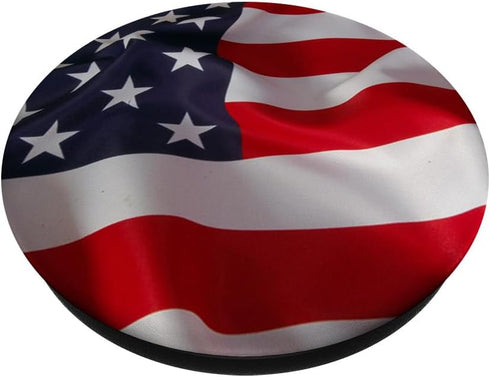 USA American Flag Design 4th Of July Gift On Black PopSockets PopGrip: Swappable Grip for Phones & Tablets PopSockets Standard PopGrip