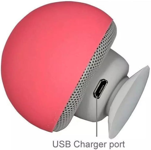 acoolstore Mini Mushroom Bluetooth Speaker Wireless Suction Cup Portable Smart Speaker Waterproof Bathroom Speaker