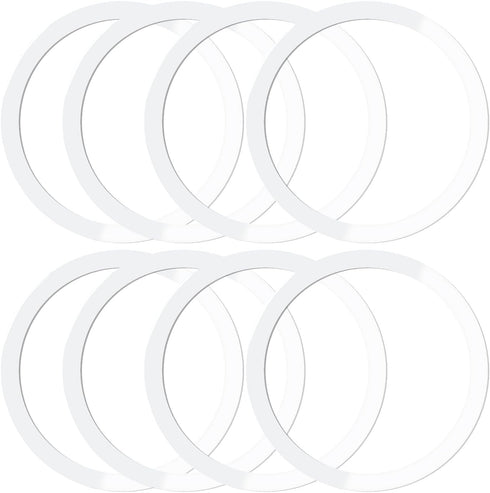 8 Pack Universal Metal Rings Sticker for Magsafe Wireless Charger, Ultra-Thin Conversion Accessories, White