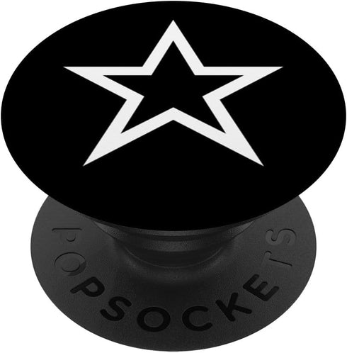 Y2K Aesthetic Star Black and White Mcbling Vintage Retro PopSockets Standard PopGrip