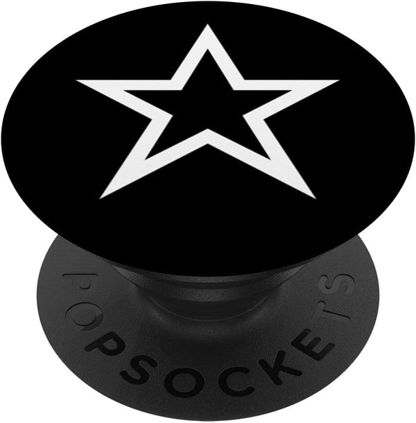 Y2K Aesthetic Star Black and White Mcbling Vintage Retro PopSockets Standard PopGrip