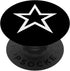 Y2K Aesthetic Star Black and White Mcbling Vintage Retro PopSockets Standard PopGrip
