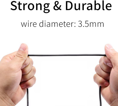 15FT 2.0 90 5pc Extra Long USB A to Micro B USB Cable Degree Right Angle Charge Cord with Wiring Clips for Car Dash Cam