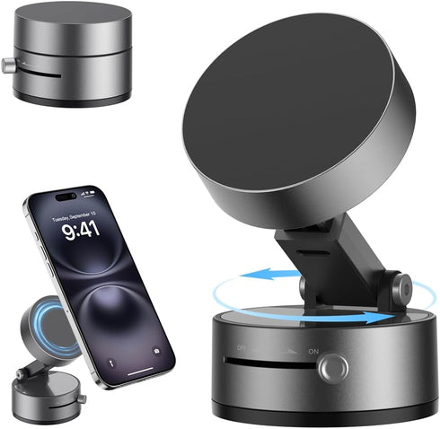 XO Simple is Beauty Upgrated Vacuum Suction Magnetic Phone Holder, Retractable Strong Suction Cup Magnetic Hands-Free