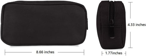 Universal Electronics/Accessories Soft Carrying Case Bag, Durable & Light-weight,Suitable for Out-going, Business, Travel and Cosmetics Kit (Big-Black)
