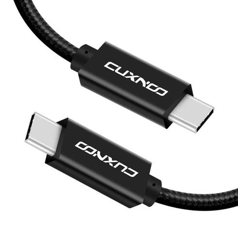4K USB C-C Video Cable 6.6ft, Black, 10Gbps Data Syncing, 100W Fast Charge Support - Perfect for Your Monitor!