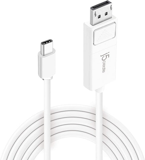 j5create USB-C to DisplayPort Cable, 4K@144Hz, 3.9ft, Type C to DP, Compatible with iPhone 15 Pro/Max, MacBook Pro/Air
