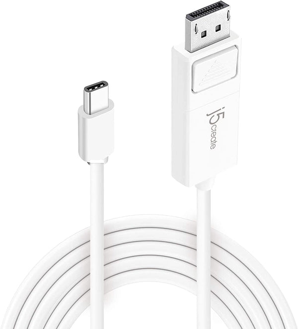 j5create USB-C to DisplayPort Cable, 4K@144Hz, 3.9ft, Type C to DP, Compatible with iPhone 15 Pro/Max, MacBook Pro/Air