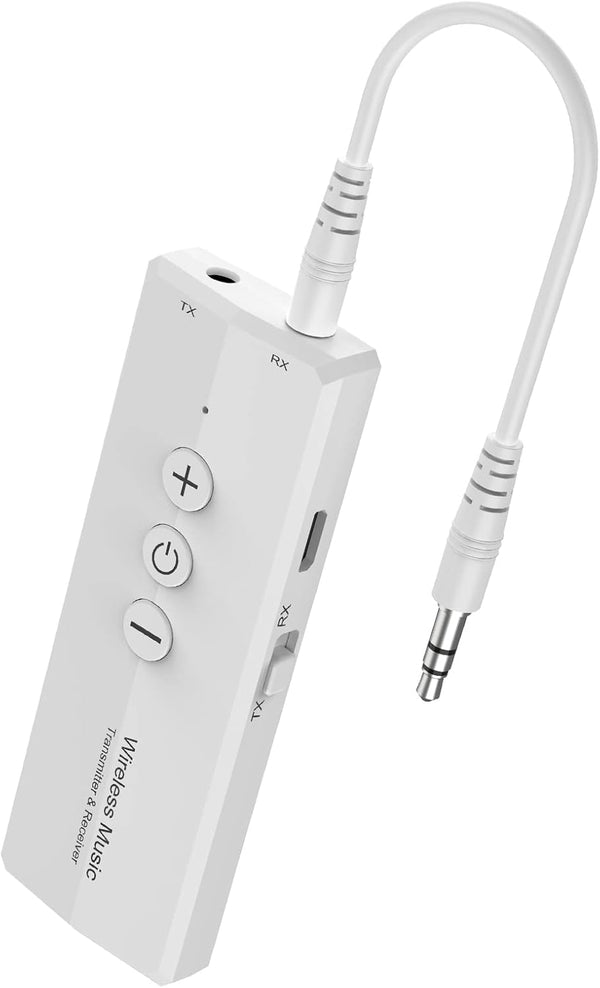 Isobel Bluetooth Transmitter/Receiver, 3-in-1 Rechargeable Adapter for TV and Car Stereo System