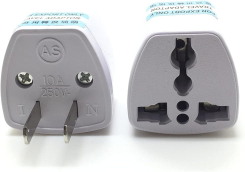 Travel Power Adapter, High Performance Universal UK EU AU to US Plug Adapter Converter (2 Pack)