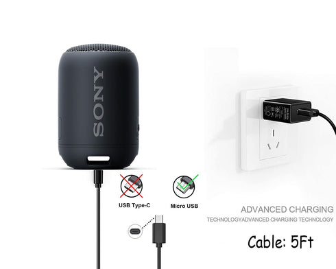Replacement Sony Speaker Charger Cable, Compatible with SRS-XB41 SRS-XB12 SRS-XB20 SRS-XB21 SRS-XB22 SRS-XB31 SRS-XB32