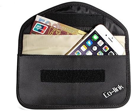 Co-link Black Cell Phone Anti-tracking Anti-spying GPS Rfid Signal Blocker Pouch Case Bag