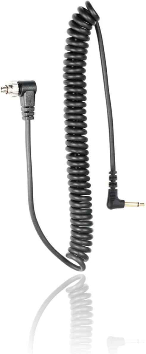 Foto&Tech 3.5 mm to Male Flash PC Sync Cable, 14 Inch Coiled