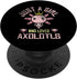 Just a Girl Who Loves Axolotl - Distressed PopSockets Swappable PopGrip