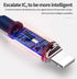 mcdodo 6FT/1.8M Smart LED USB Data Cable: Auto Disconnect & Recharge, Nylon Braided, Compatible with New Phones (Black)