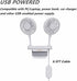 THRRLY 2 3 Monitor Fan with Rotatable Heads, Speeds, Sturdy Clamp, USB Powered Cooling Fan for Office Desk & Laptop.