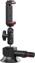 UURig SC-01 Suction Mount 3" for Vlogging Action Camera, Car Mount with Smartphone Clamp for iPhone 16 15 14 13