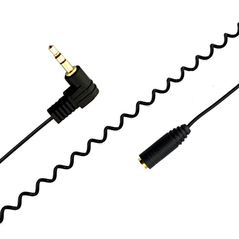 Seadream Coiled 3.5mm to 2.5mm Aux Cable 2Pack, Right Angled Male to Female Headset Audio Adapter, 23inch