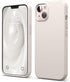 elago iPhone 13 Case, Slim Liquid Silicone, Shockproof Full Body Cover, Anti-Scratch Microfiber Lining, 6.1" (Stone)