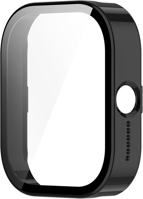 Case for CMF Watch Pro, PC Protective Cover with Tempered Glass Film for Smartwatch Accessories (Black)