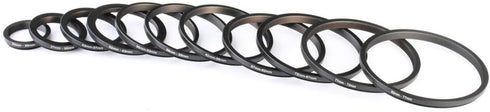 K&F Concept 11 Pieces Step Down Filter Adapter Rings Set - Metal Kit 43-37mm, 52-43mm, 55-52mm, 58-55mm, 62-58mm,