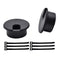 1-1/2 Inch Black Wire Grommets and Cable Ties Kit, ABS Plastic Desk Hole Cover Cord Organizer (2pcs Grommets + 6pcs