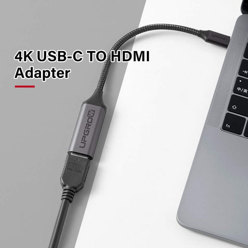 Upgrow USB C to HDMI Adapter 4K@60Hz Cable for MacBook Pro, Air, iPad Pro, Pixelbook, XPS
