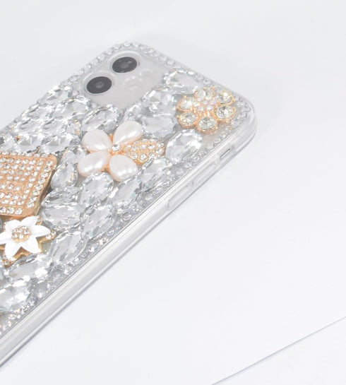 Poowear 12/12 3D 12 iPhone12 6.1" Compatible with iPhone Pro Bling Glitter Case,Luxury Bling Diamond Rhinestone