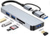 HCUSR 5 1 3.0/2.0, USB-C Hub Splitter in with USB SD/TF Splitter Card Reader, Aluminum Docking Station USB Hub