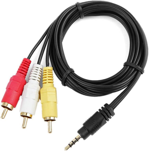MaxLLTo 3.5mm to 3 RCA AV A/V Audio Video TV-Out Cable/Cord/Lead for Sony