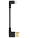 Zeskit USB to Lightning Cable MFi Certified, Short 10cm Braided L Shape Right Angle for Apple Devices