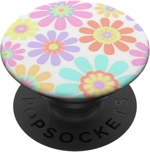 Groovy Flower Daisy Power Retro 70s Hippie Aesthetic Design PopSockets Standard PopGrip