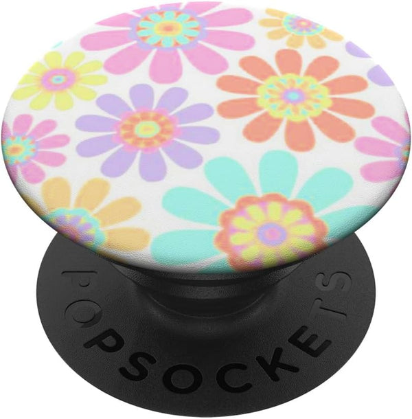 Groovy Flower Daisy Power Retro 70s Hippie Aesthetic Design PopSockets Standard PopGrip