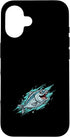 Happy Cartoon Salmon Funny Fishing Fish Smiling Salmon Cool Cartoon Fishing Fish Case for iPhone 16