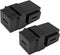 Qaoquda USB C Keystone Jack Inserts, 90 Degree USB 3.1 Type-C Female to Female Keystone Insert Adapters (2 Pack) - Black