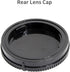 2 Pack Rear Lens Cap and Camera Body Cap Cover Kit for Sony A9 A7 A7II A7III A7IV A7S II III A7R II III A7RIV A7RV