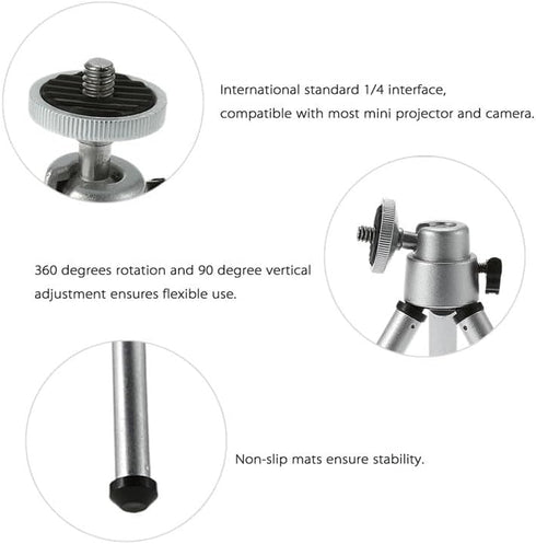 Reflex Camera 5.9-7.9in Lightweight Extendable Mini Tripod Aluminum Desktop Table Stand for Smartphone, GoPro, Webcam