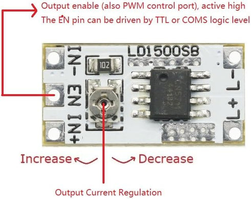 GODIYMODULES 2PCS 3-6V 28-1500mA 3V 3.3V 3.7V 5V 6V Constant Current Led Driver DC Adjustable Output Current LED Driver