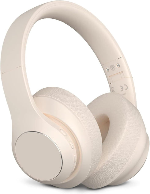 Wireless Bluetooth Headphones Over Ear, 40 Hours Playtime with Microphone, Foldable Lightweight Headset with HiFi