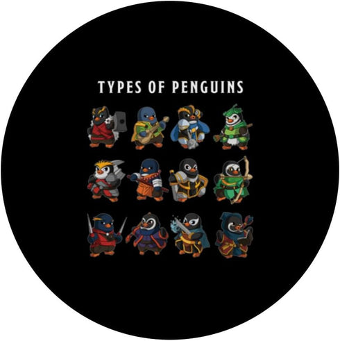 Fantasy RPG Roleplaying Types of Penguins PopSockets Standard PopGrip